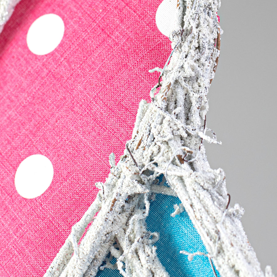 21" Grapevine Hanger: Hot Pink, Turquoise, White Cupcake detail photo 3