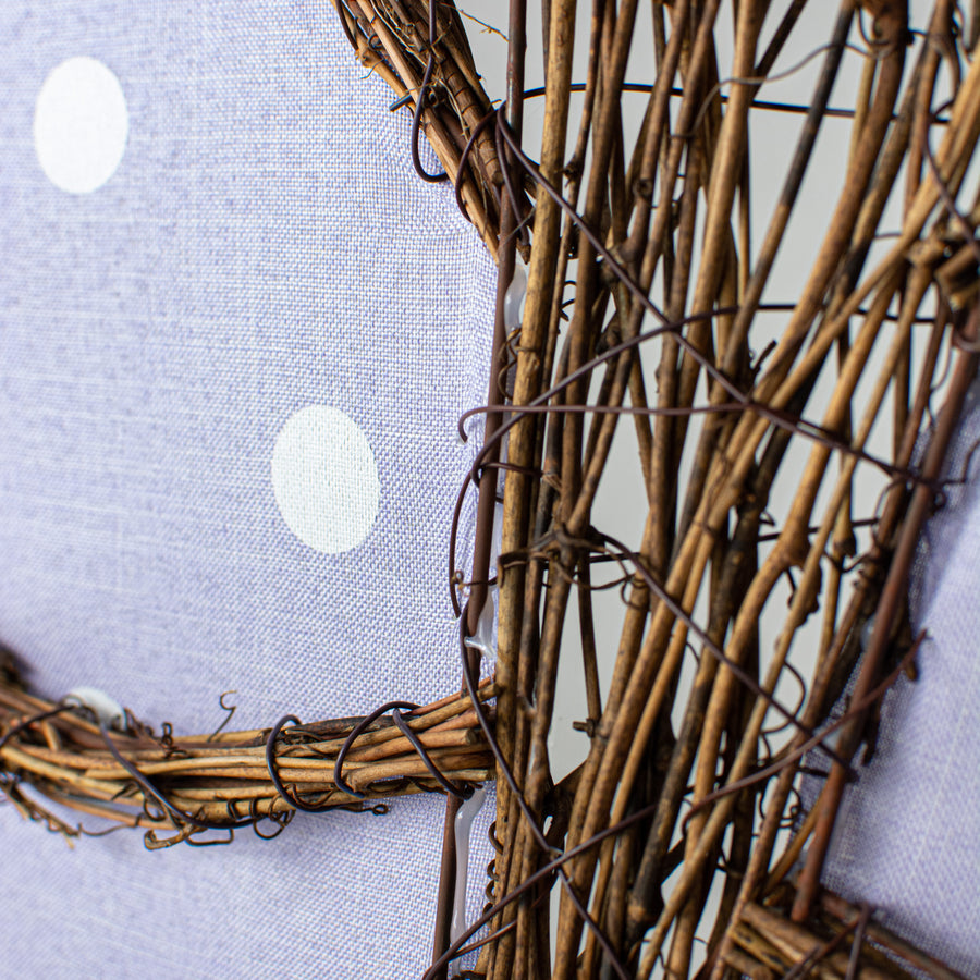 22" Grapevine Hanger: Lavender Butterfly detail photo 3