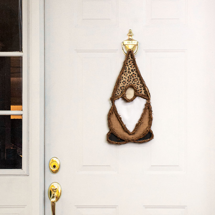 20" Grapevine Hanger: Leopard Print Gnome Lifestyle Photo