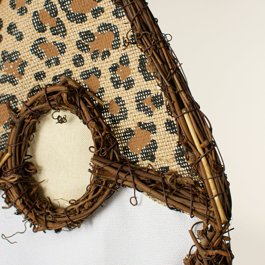 20" Grapevine Hanger: Leopard Print Gnome detail photo 3