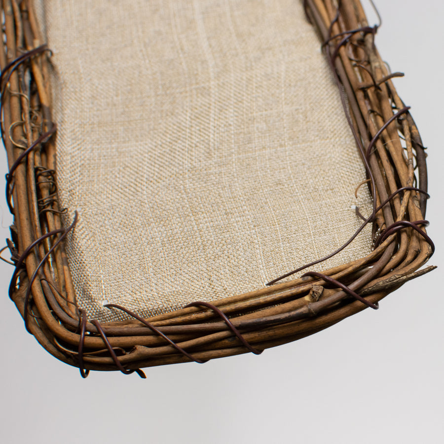 22" Grapevine Hanger: Light Beige Cross detail photo 3