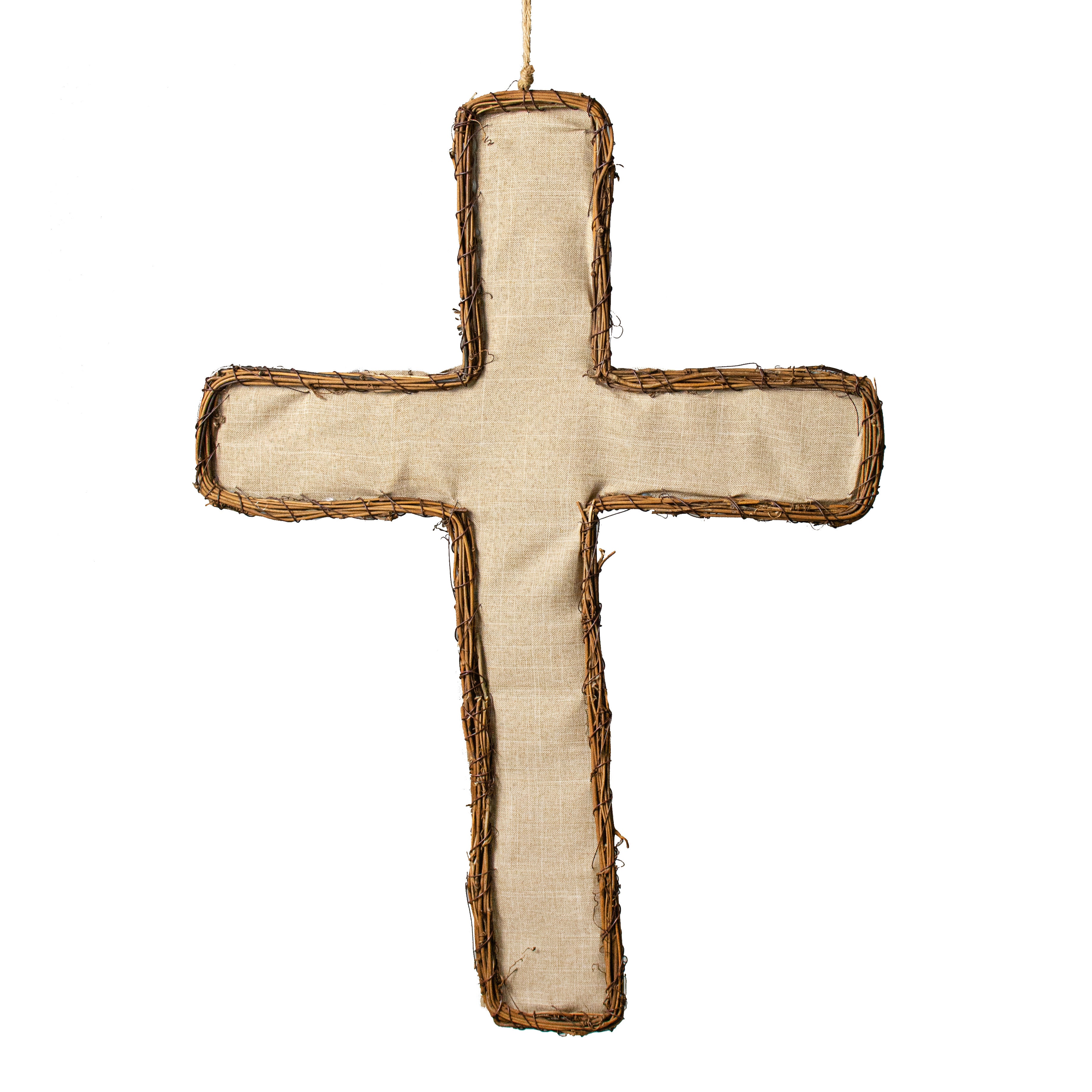 22" Grapevine Hanger: Light Beige Cross Item Number: KG3011