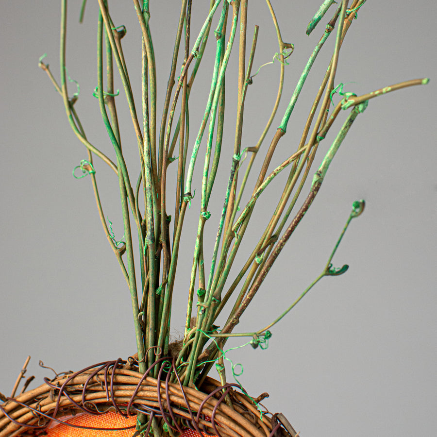 24" Grapevine Hanger: Polka Dot Carrot detail photo 3