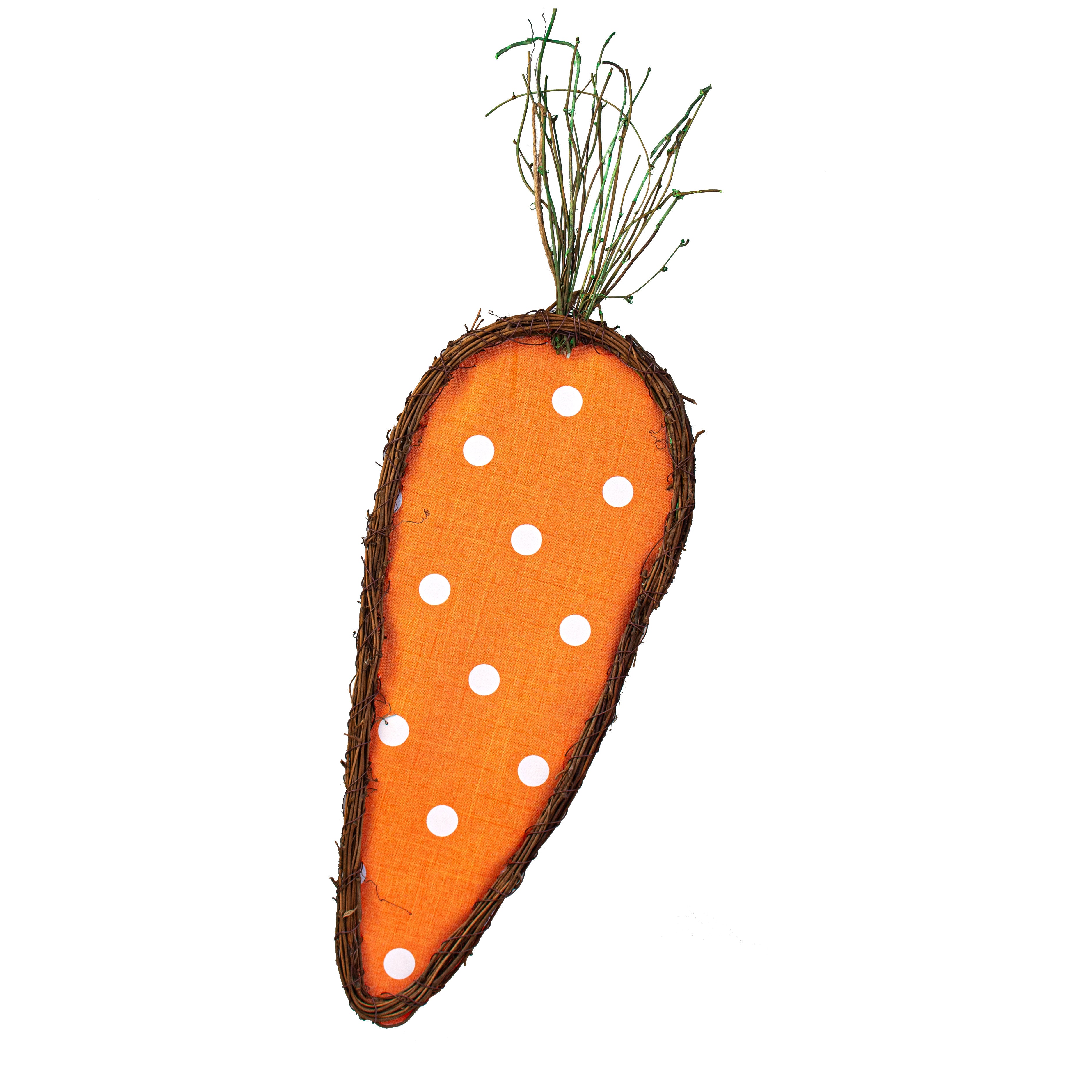 24" Grapevine Hanger: Polka Dot Carrot Item Number: KG3109