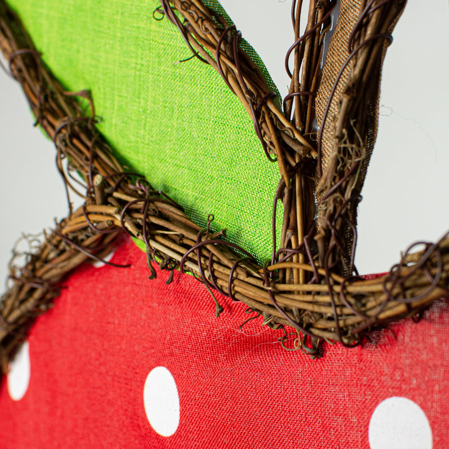 21" Grapevine Hanger: Polka Dots Apple detail photo 3