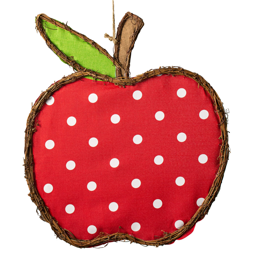 21" Grapevine Hanger: Polka Dots Apple Item Number: KG3064