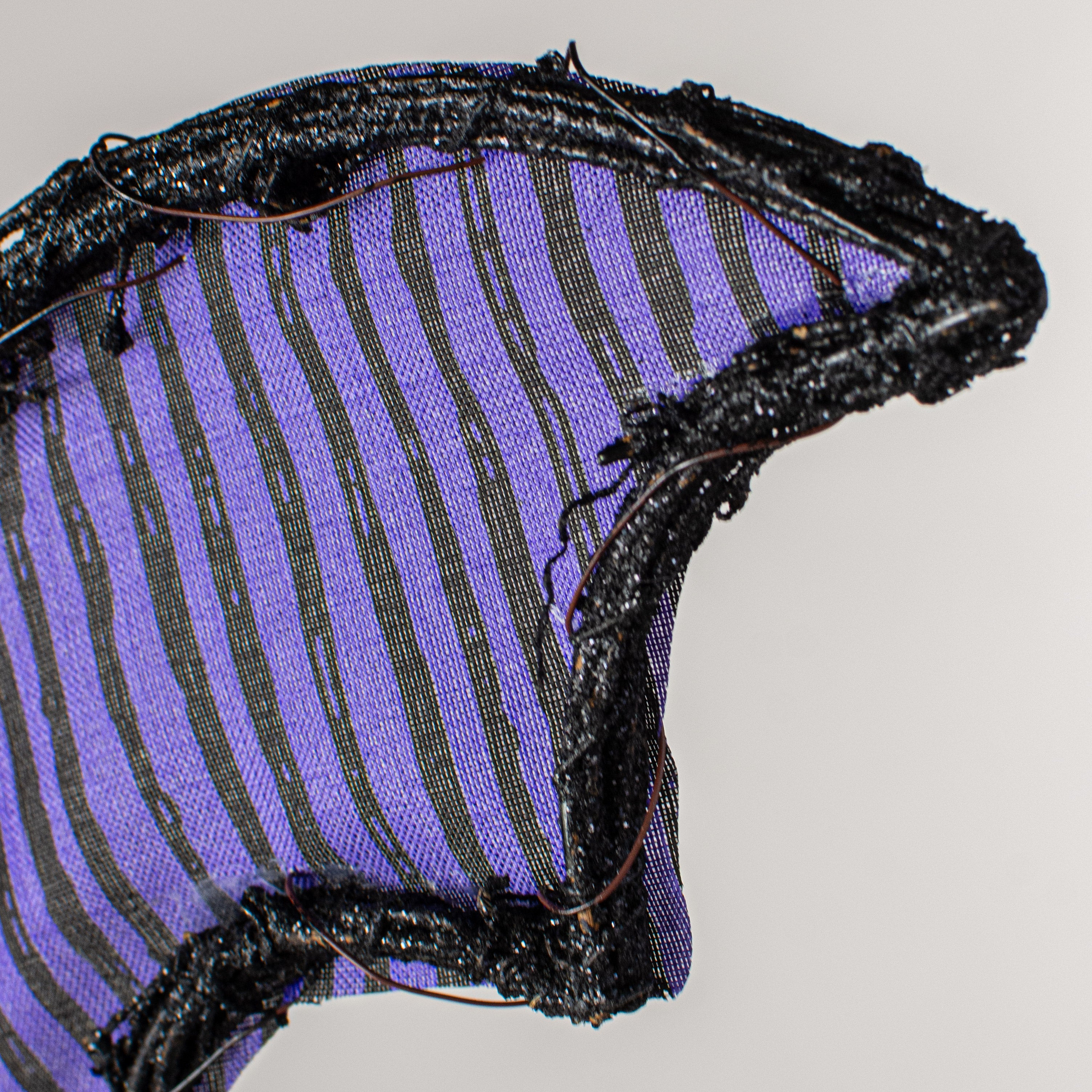 21" Grapevine Hanger: Purple Stripe Bat detail photo 3