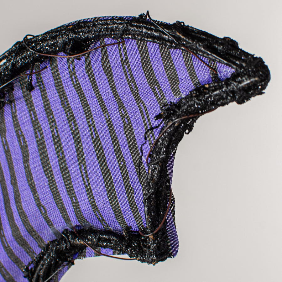 21" Grapevine Hanger: Purple Stripe Bat detail photo 3