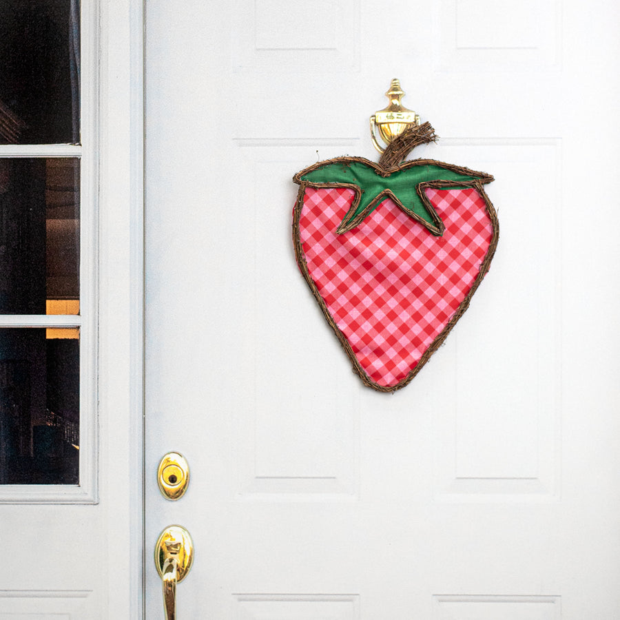19" Grapevine Hanger: Red & Pink Strawberry Lifestyle Photo