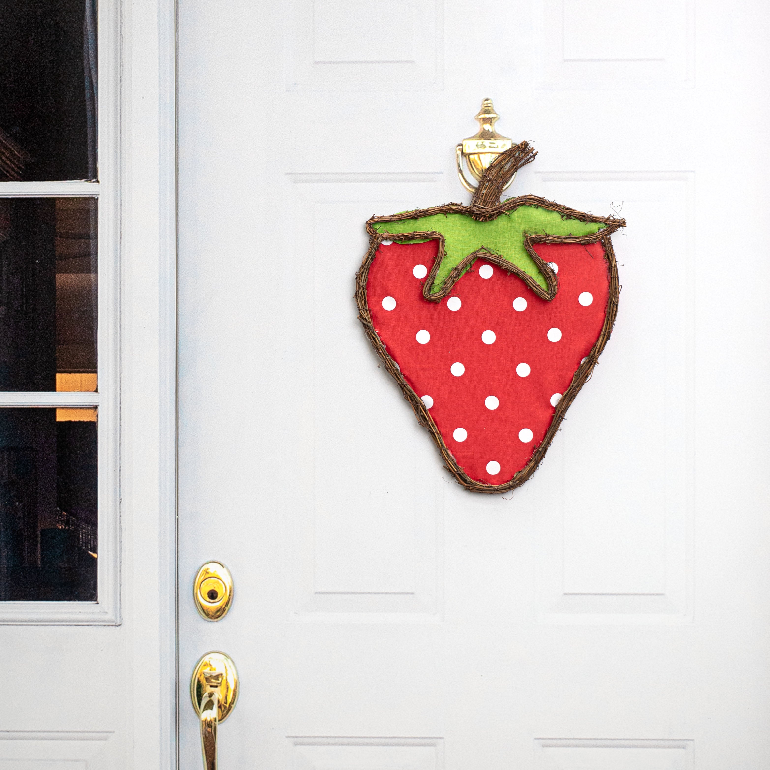 19" Grapevine Hanger: Red & White Strawberry Lifestyle Photo