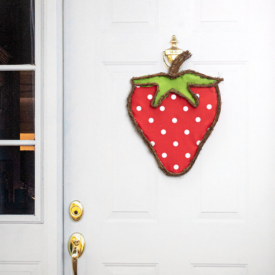 19" Grapevine Hanger: Red & White Strawberry Lifestyle Photo
