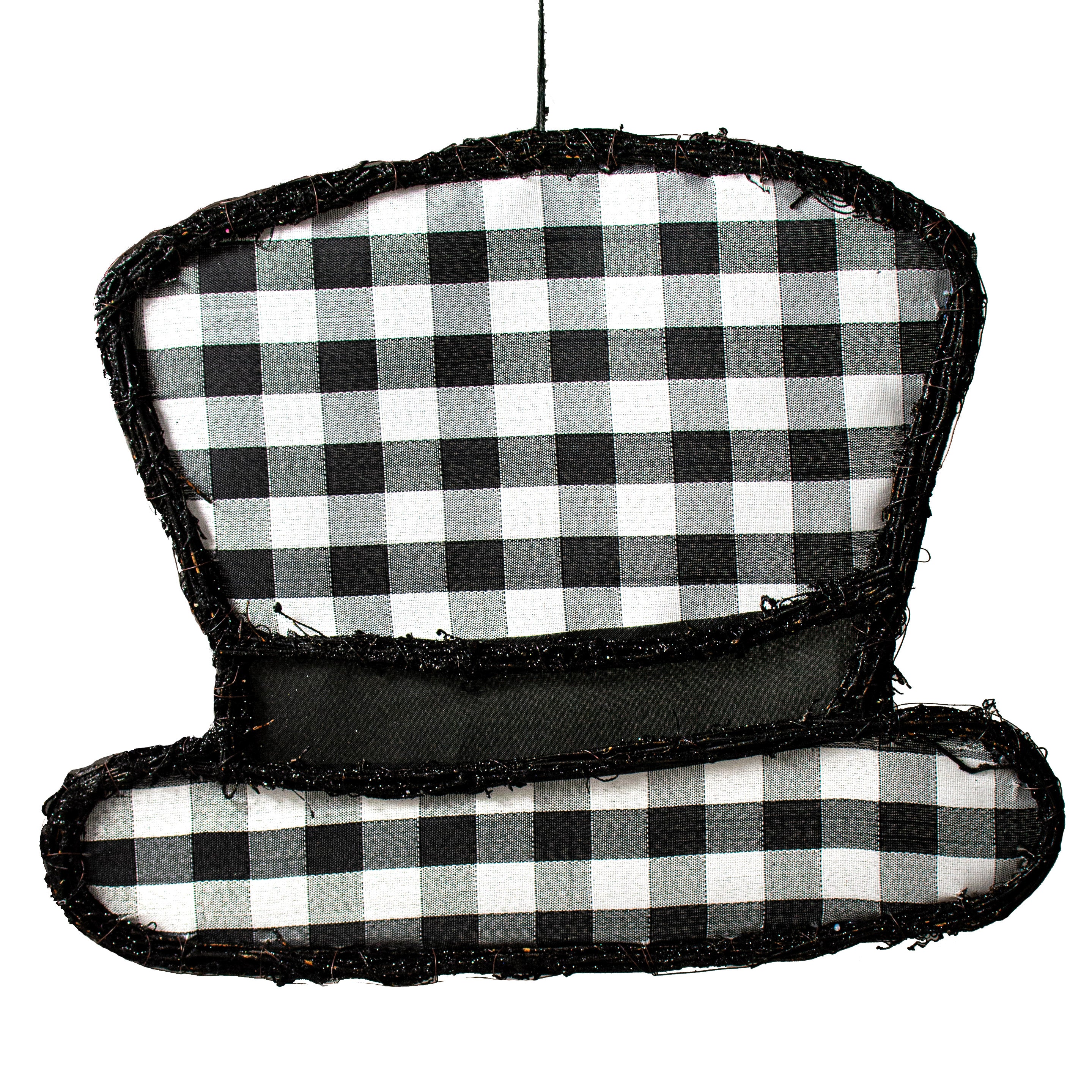 21.5" Grapevine Hanger: Snowman Hat BW Check Item Number: KG3032