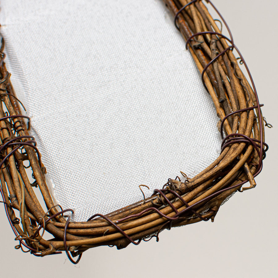 22" Grapevine Hanger: White Cross detail photo 3