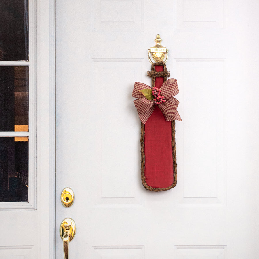 22" Grapevine Hanger: Wine Bottle Lifestyle Photo