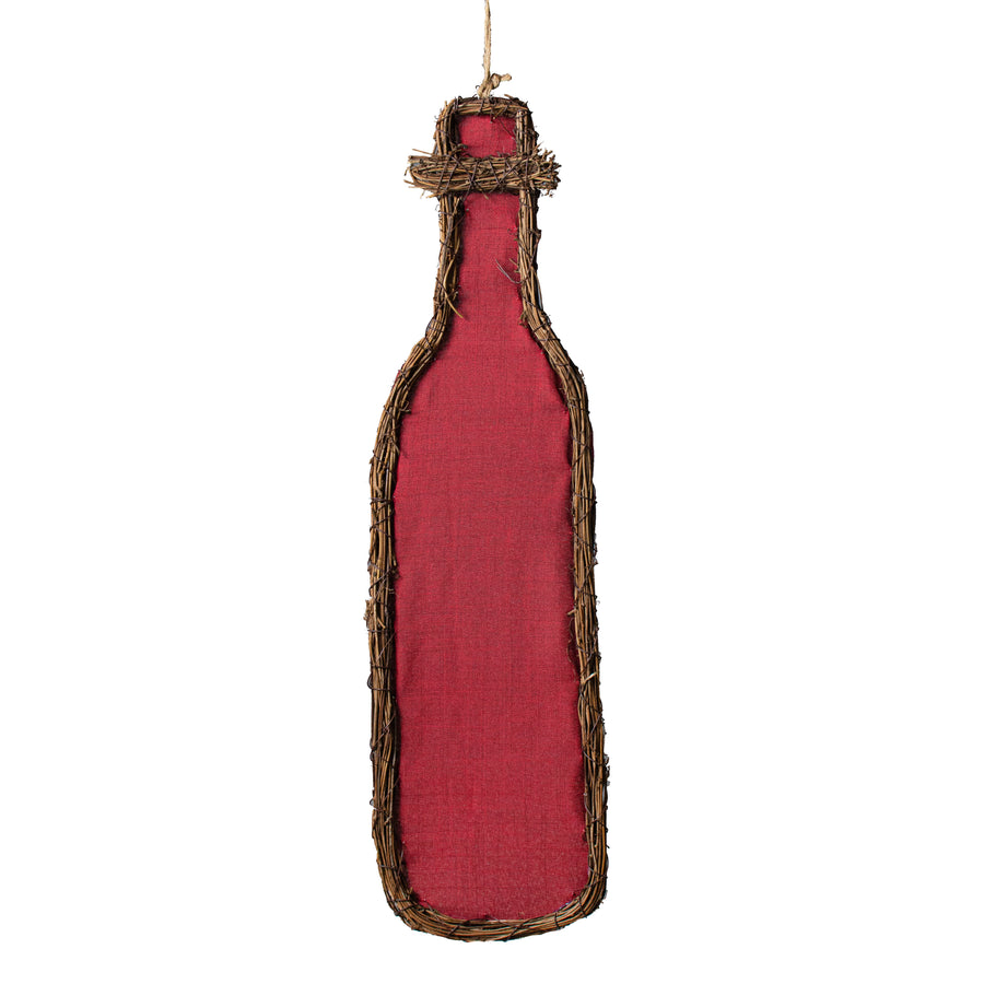 22" Grapevine Hanger: Wine Bottle Item Number: KG3050
