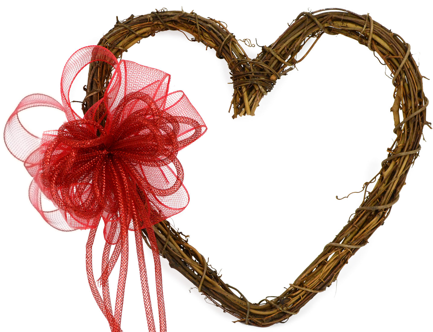 18" Grapevine Heart Wreath detail photo 3