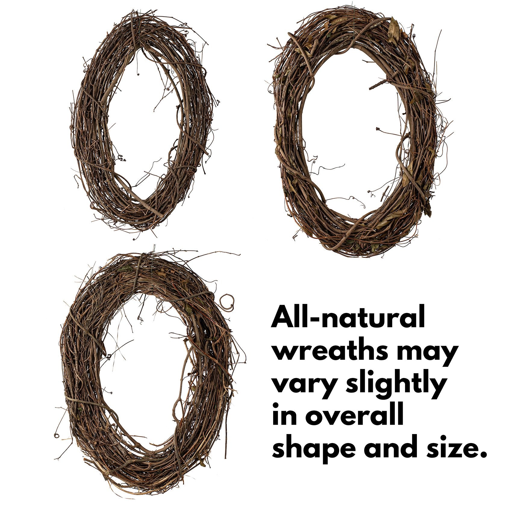 18" Grapevine Oval Wreath detail photo 3
