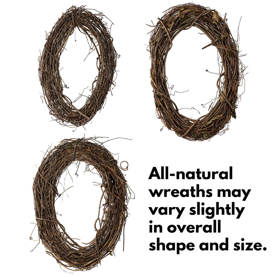 18" Grapevine Oval Wreath detail photo 3