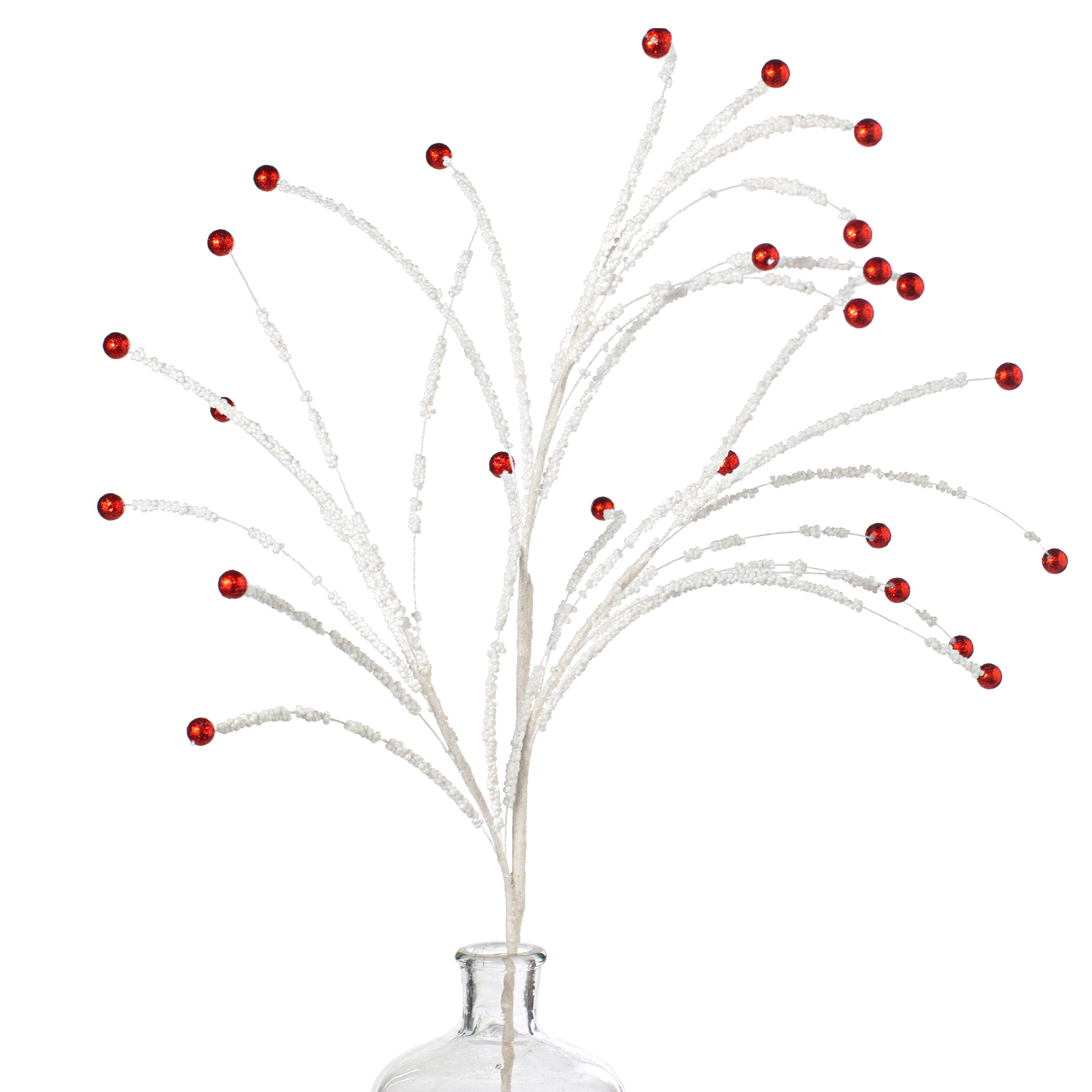 31" Grass Berry Spray: White & Red Item Number: 133256