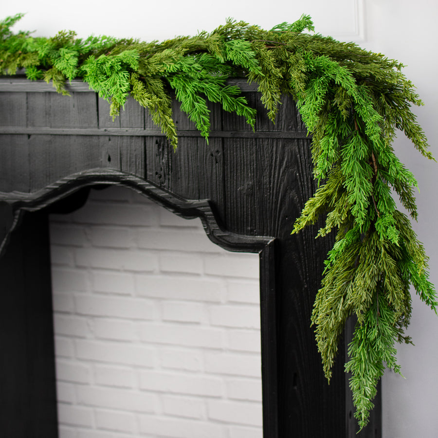 72" Green Cedar Garland Lifestyle Photo