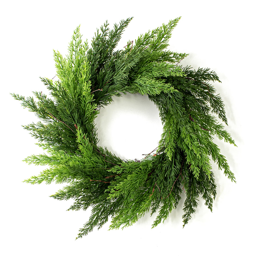 24" Green Cedar Wreath Item Number: XX7797