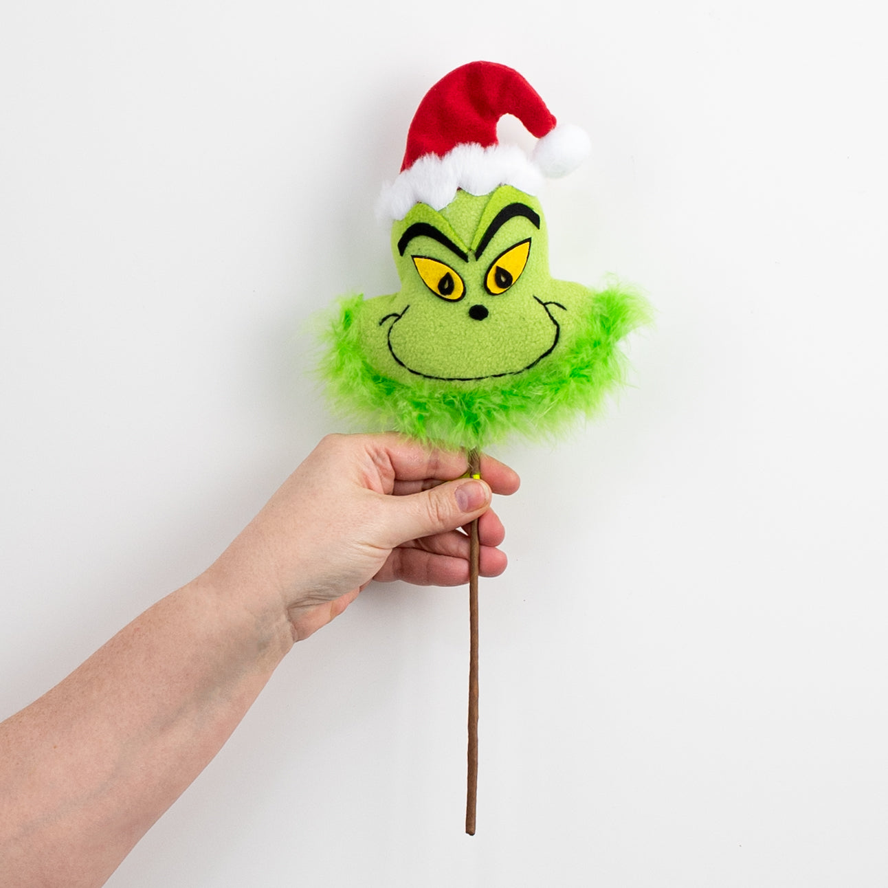 18" Green Christmas Monster Head Pick detail photo 3
