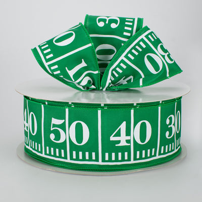 2.5" Green Football Field Marker Ribbon (50 Yards) Lifestyle Photo