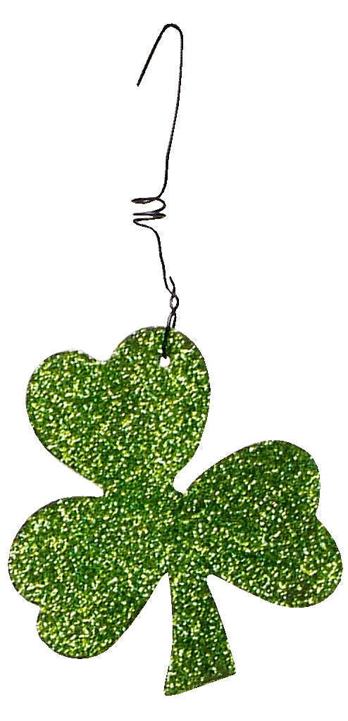 Green Glitter Shamrock Ornament Set (6) Item Number: 13516