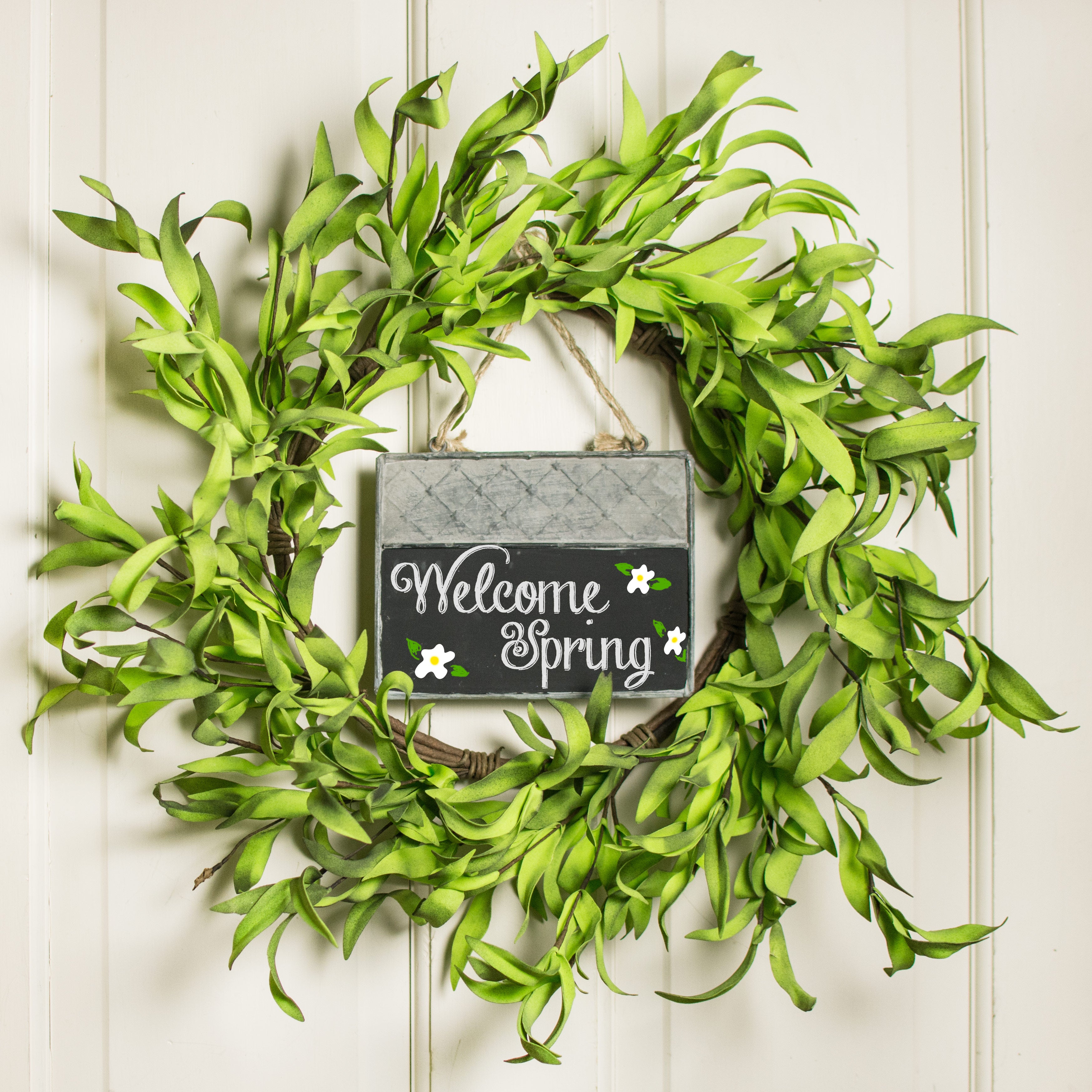 20" Green Herbs Wreath detail photo 4