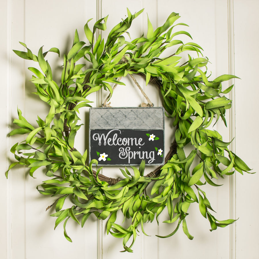 20" Green Herbs Wreath detail photo 4