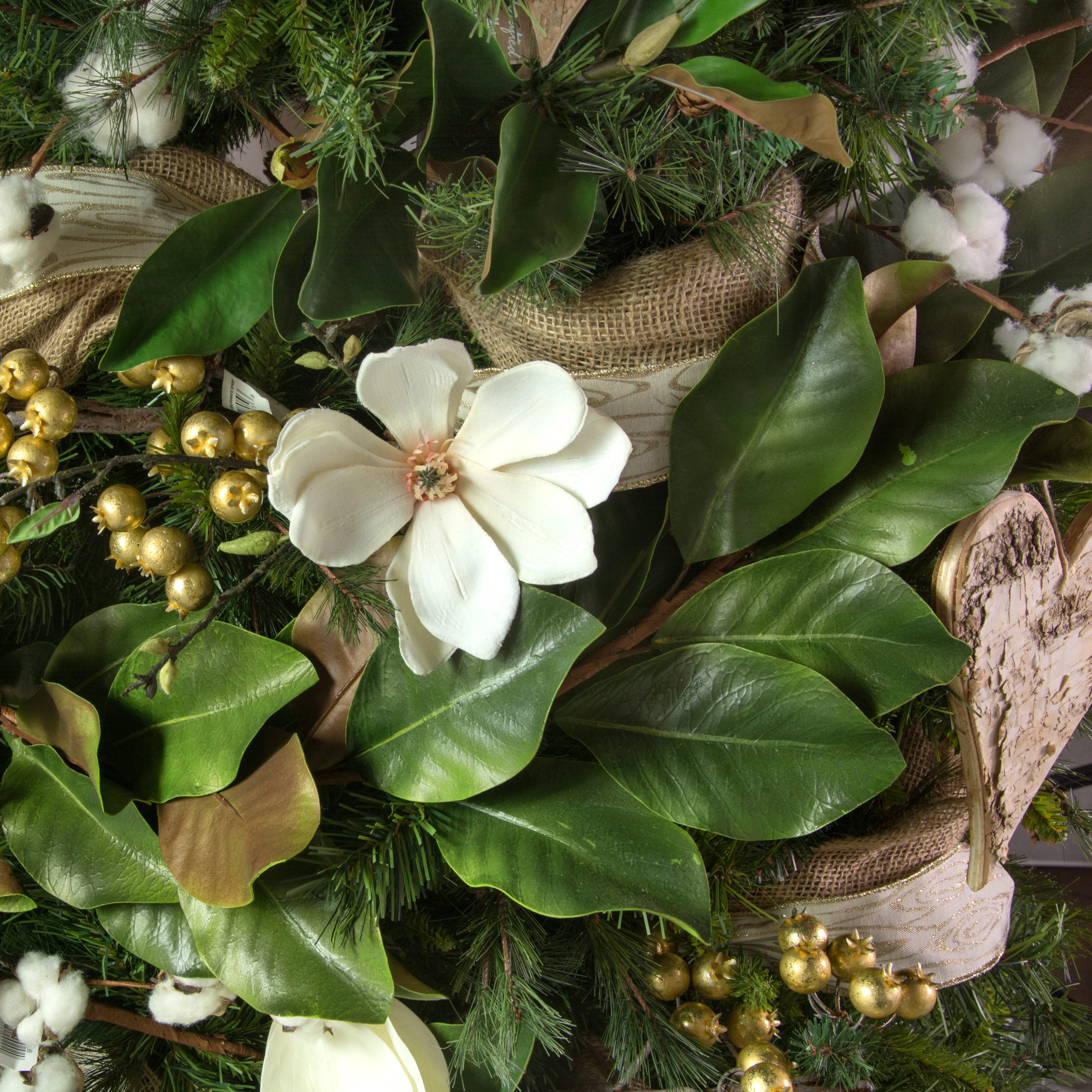 5' Green Magnolia Leaf Garland Lifestyle Photo