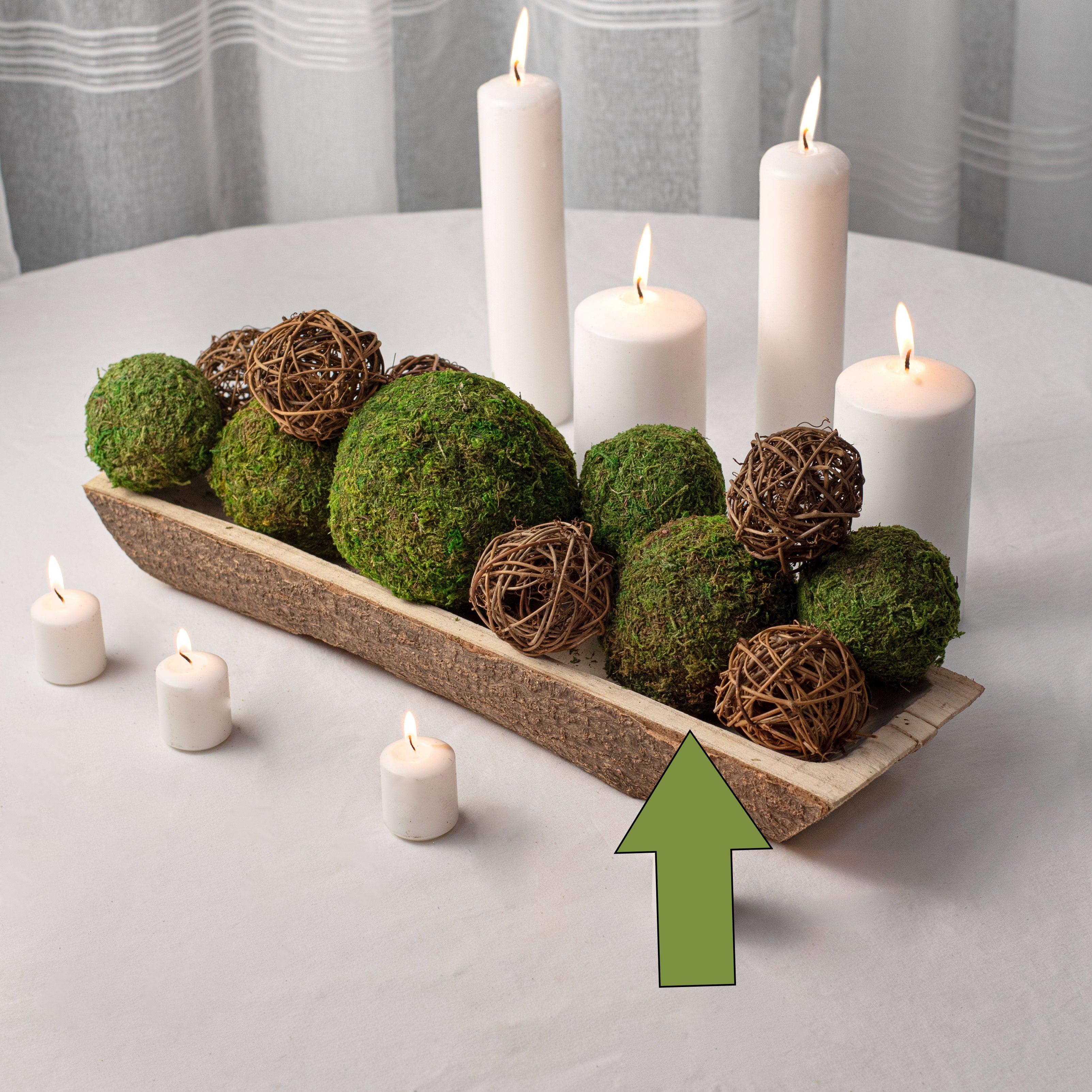 4" Green Moss Ball Lifestyle Photo