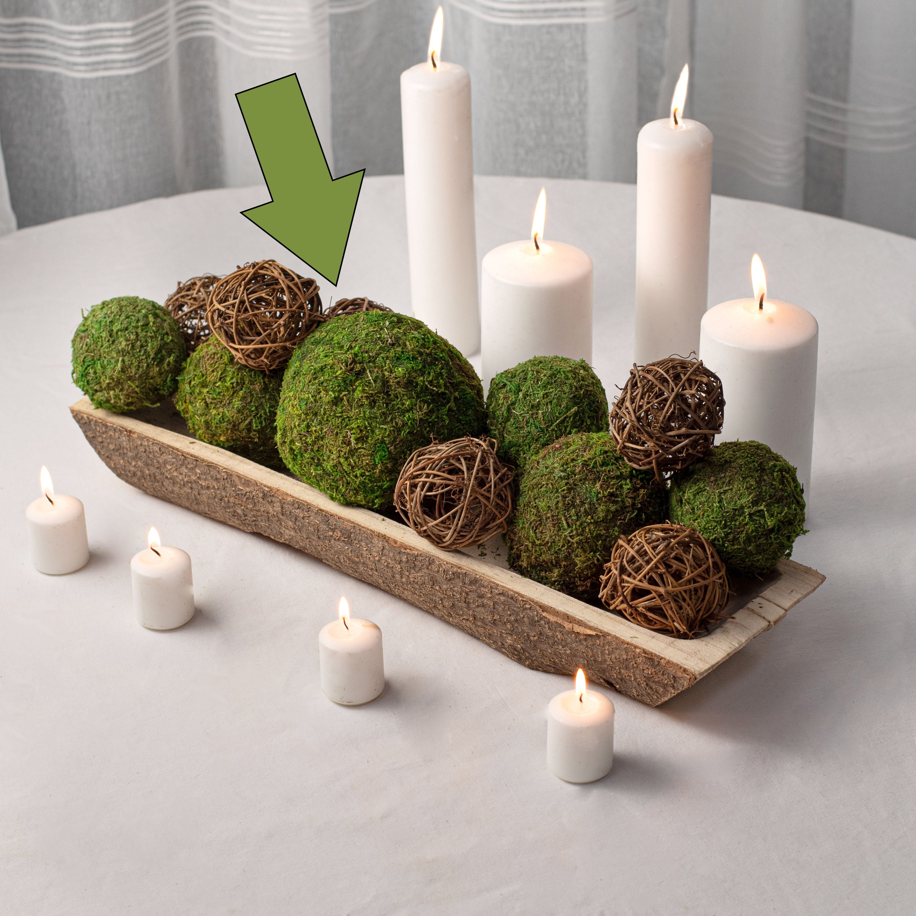 5" Green Moss Ball Lifestyle Photo