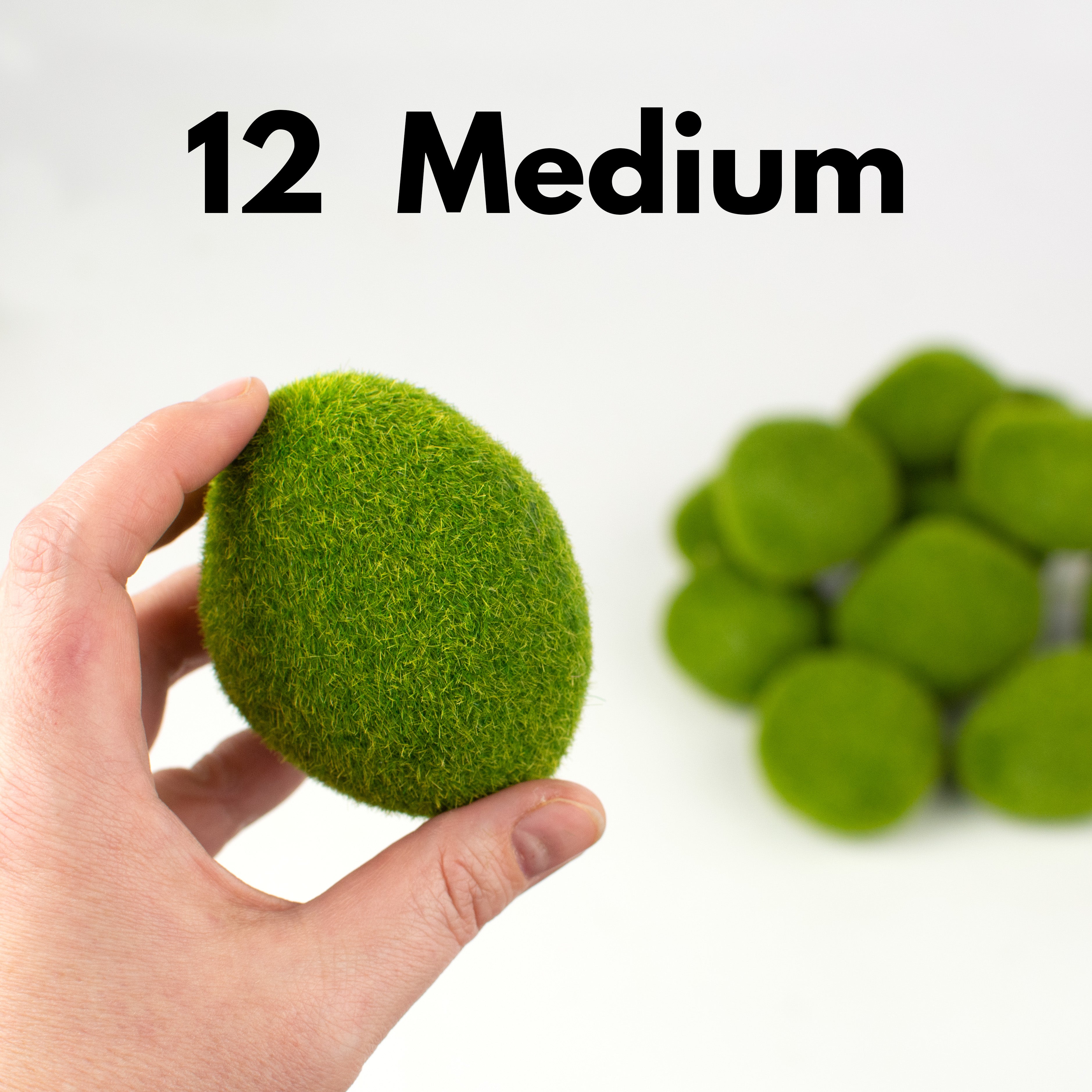 2.5"-4.5" Green Moss Covered Stones (3 Sizes, Bag of 36) detail photo 4