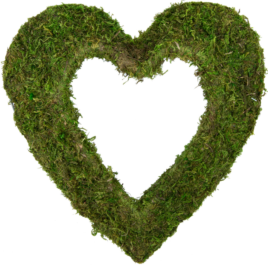 12" Green Moss Heart Item Number: KC1073