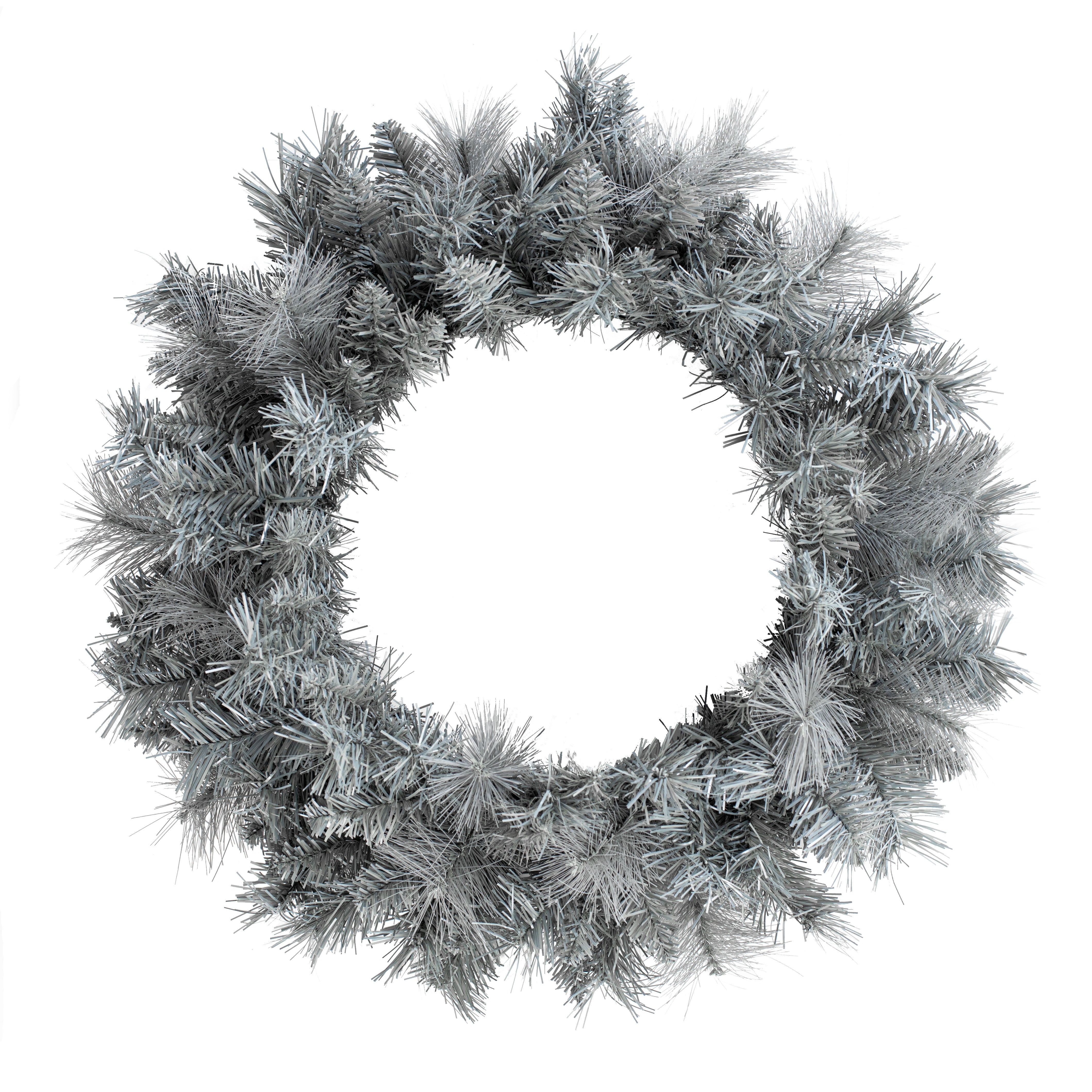 24" Grey Peak Pine Wreath Item Number: 84408WR24