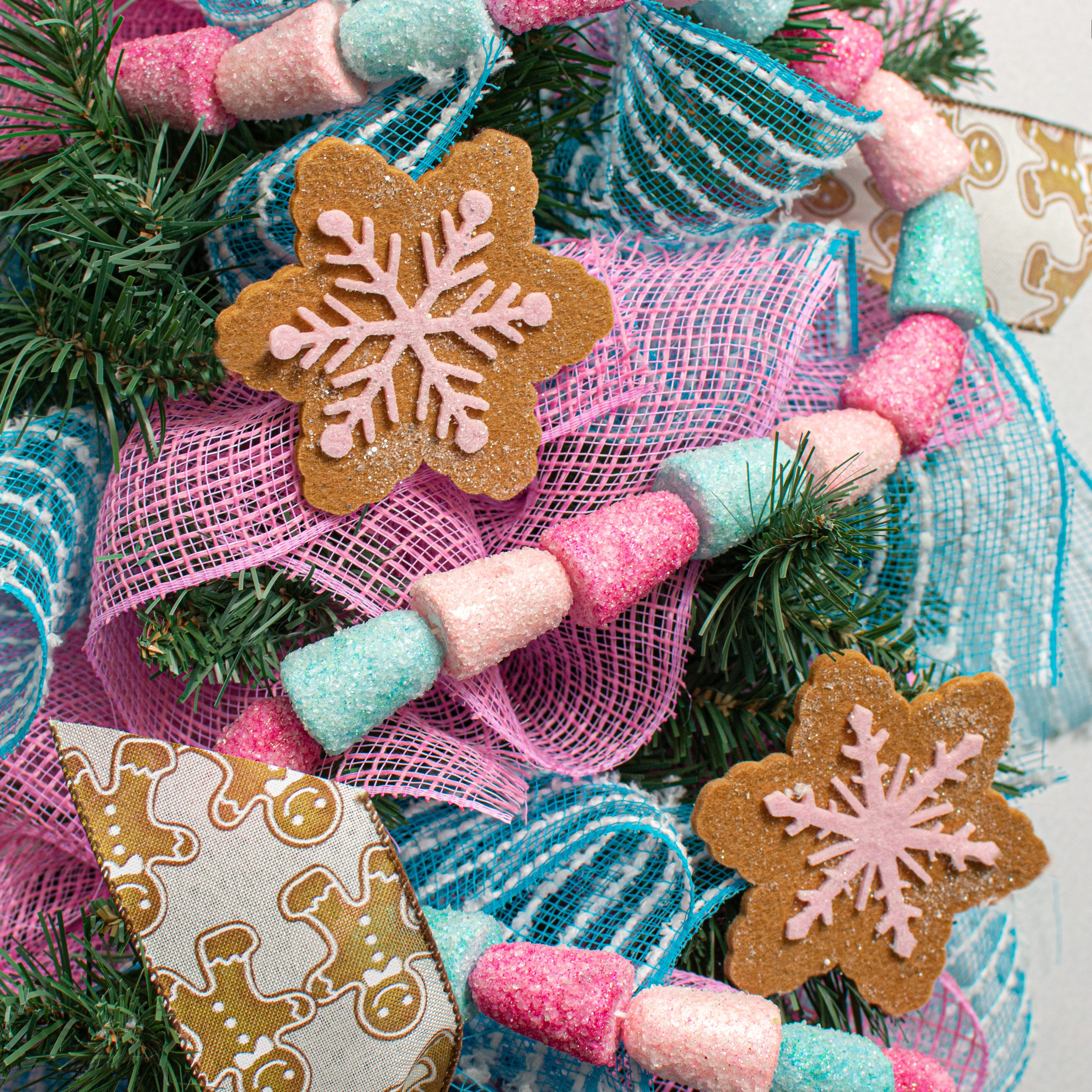 4' Gumdrop Garland: Fuchsia, Pink, Blue Lifestyle Photo