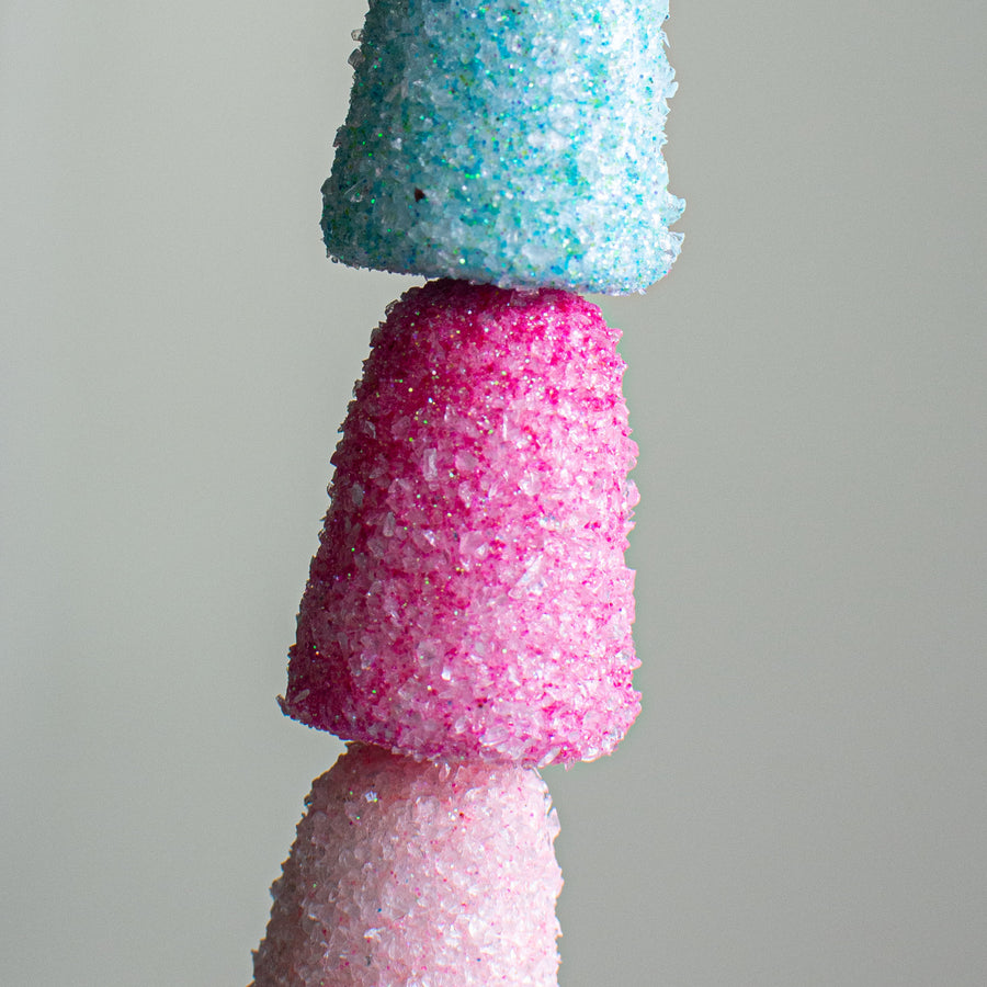 4' Gumdrop Garland: Fuchsia, Pink, Blue detail photo 3