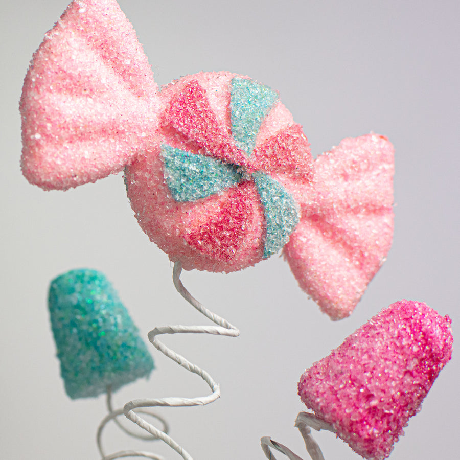 16" Gumdrop & Ring Candy Pick: Fuchsia, Pink, Blue Lifestyle Photo