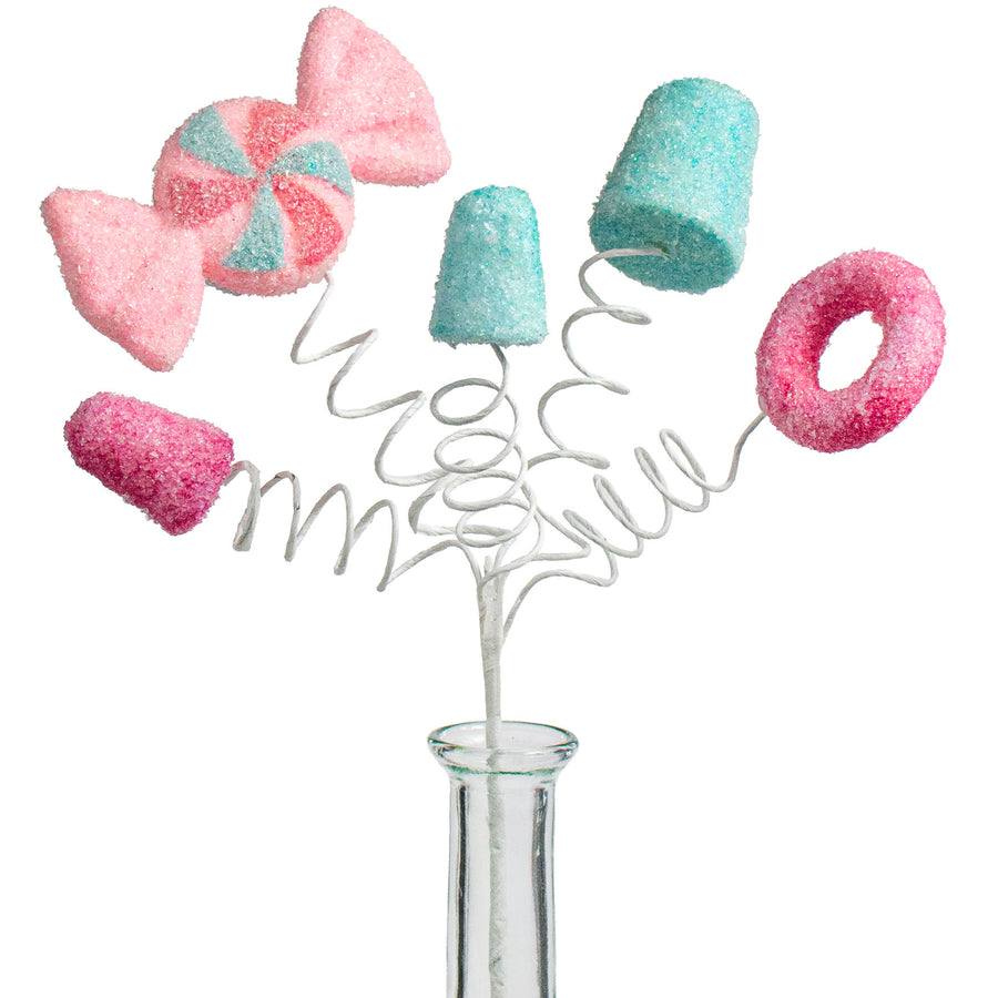 16" Gumdrop & Ring Candy Pick: Fuchsia, Pink, Blue Item Number: 85571BTPKBL