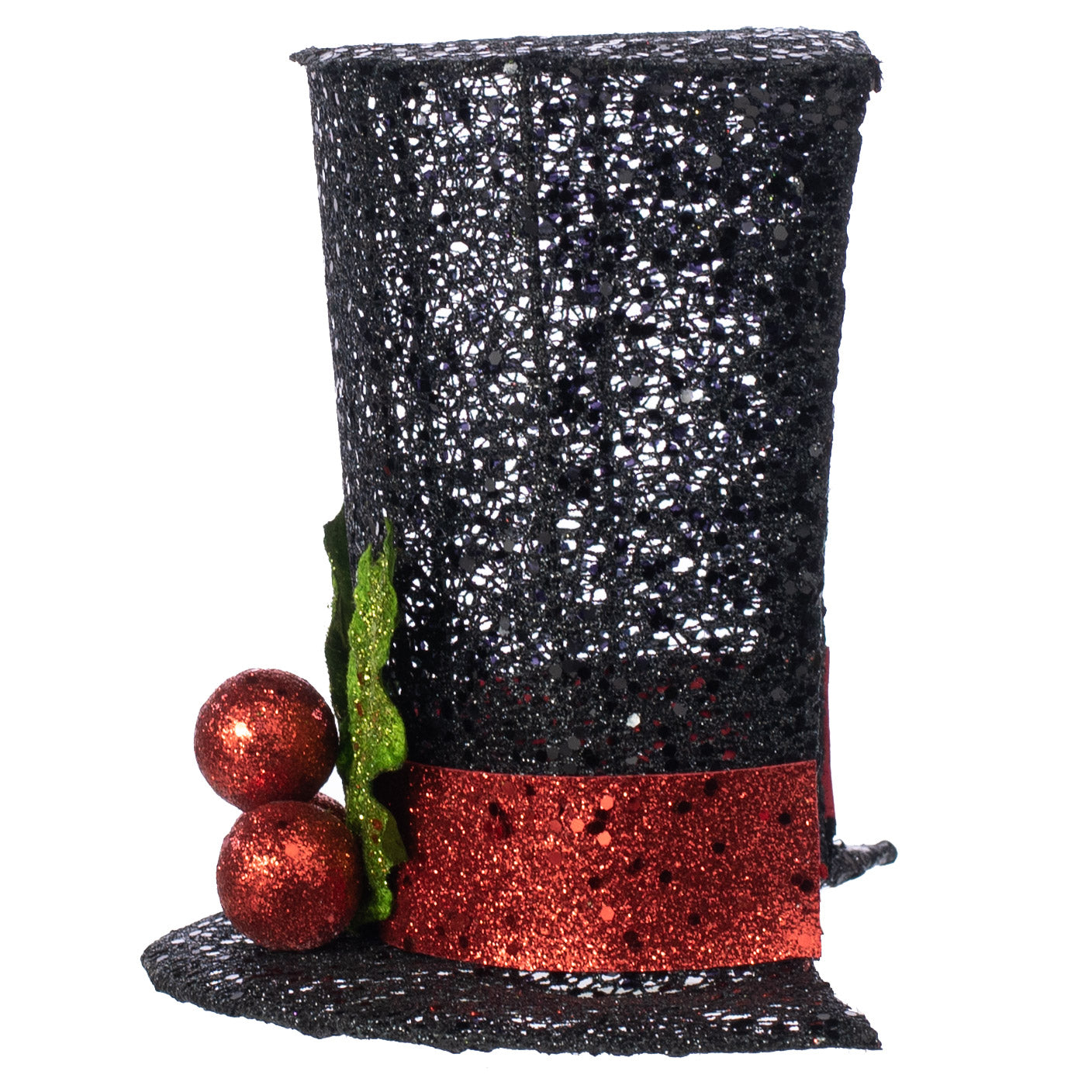 7" Half-a-Hat Glitter Mesh Top Hat detail photo 3