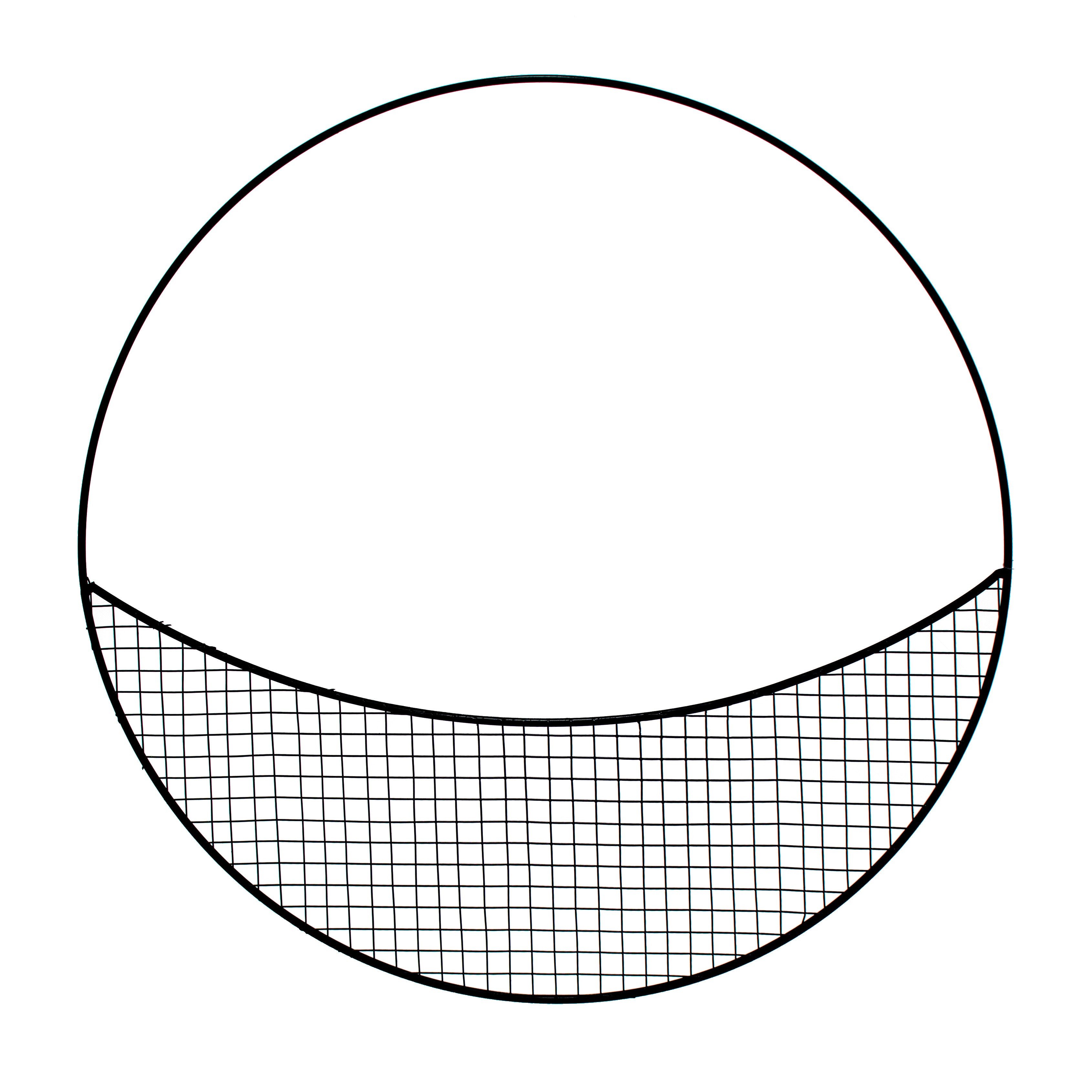 16" Half Moon Wire Mesh Wreath Form: Black Item Number: MD097302