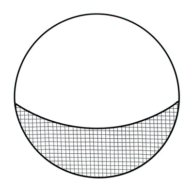 16" Half Moon Wire Mesh Wreath Form: Black Item Number: MD097302