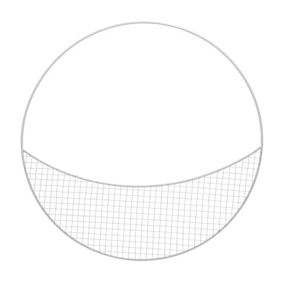 16" Half Moon Wire Mesh Wreath Form: White Item Number: MD097527