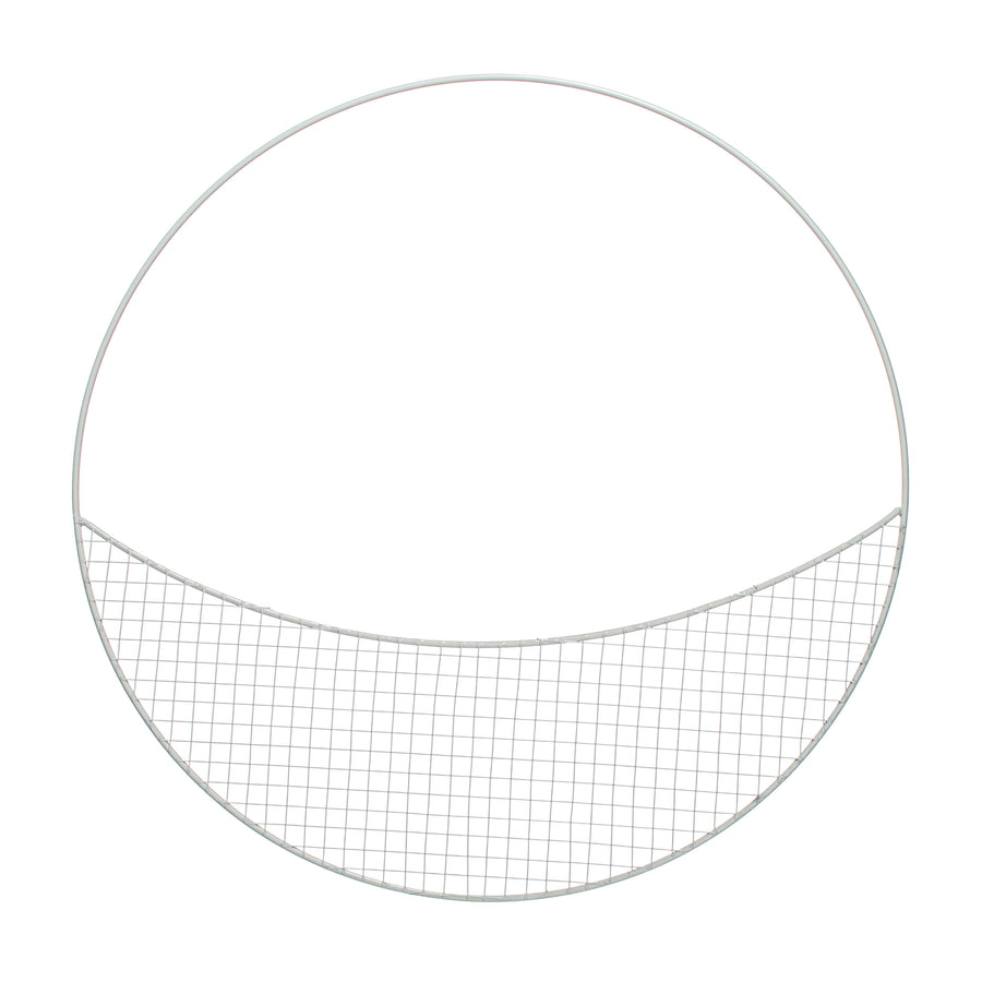 16" Half Moon Wire Mesh Wreath Form: White Item Number: MD097527