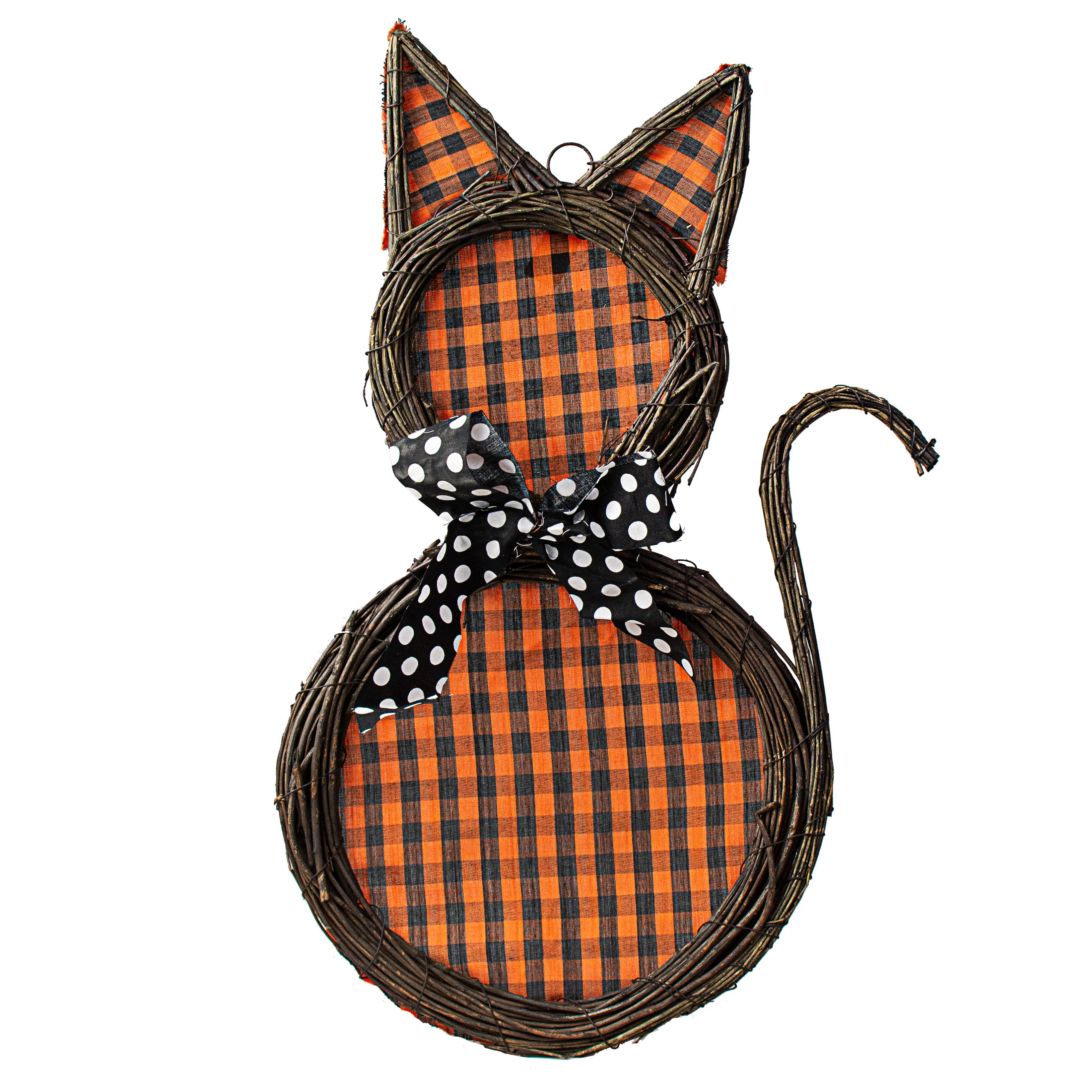 21" Halloween Cat Grapevine Hanger Item Number: 56551ORBK
