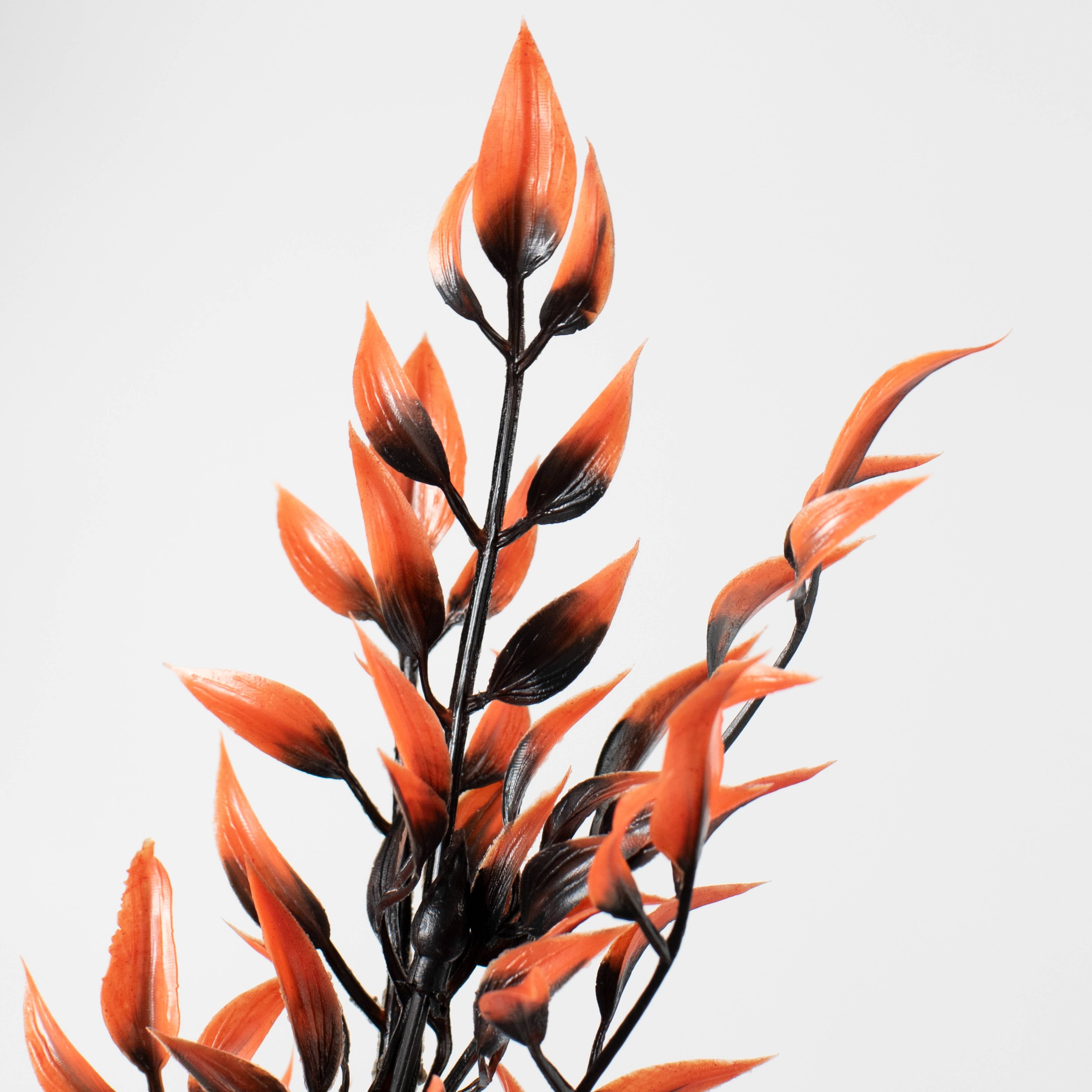 17" Halloween Leaf Bush: Orange & Black Lifestyle Photo