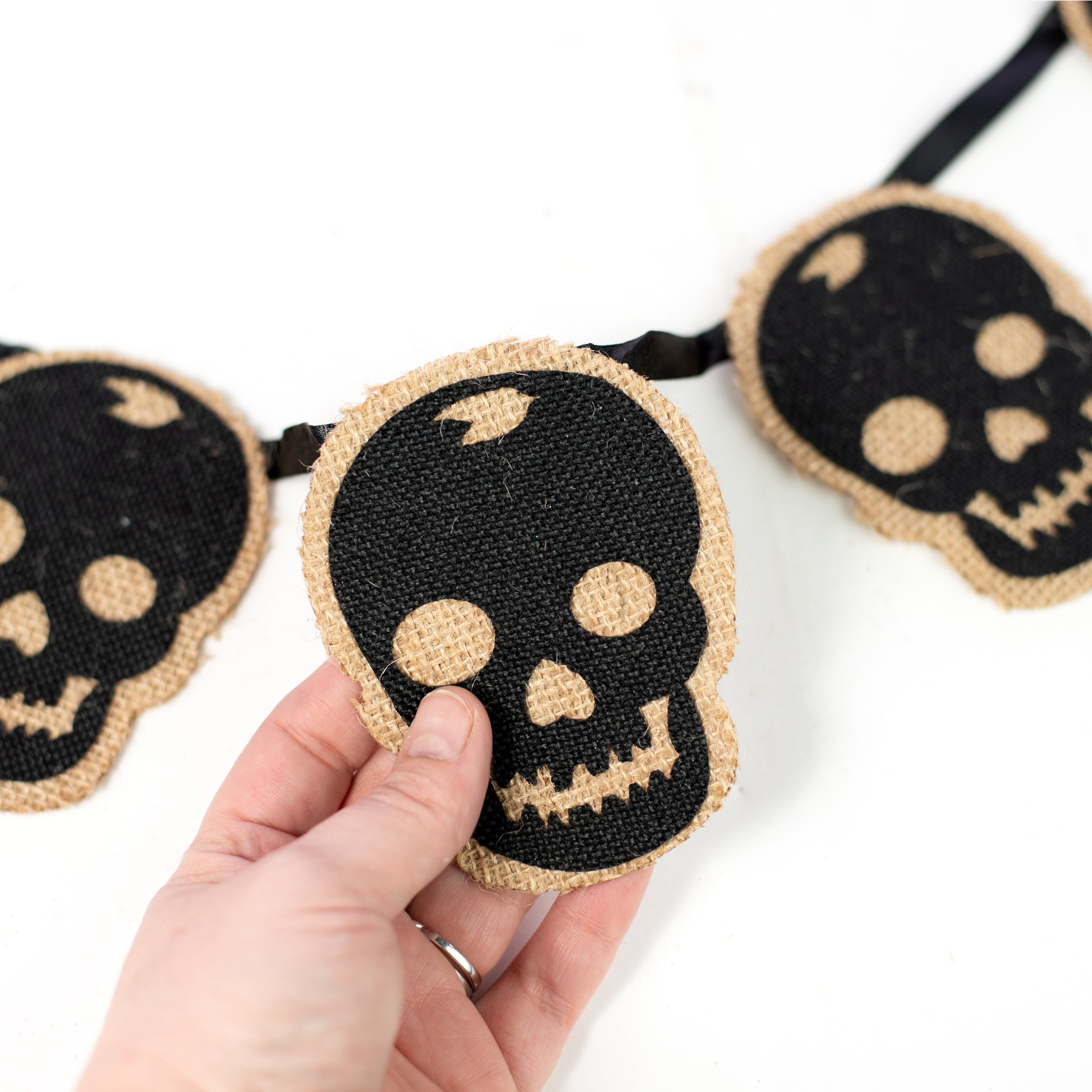 47" Halloween Skull Banner Lifestyle Photo