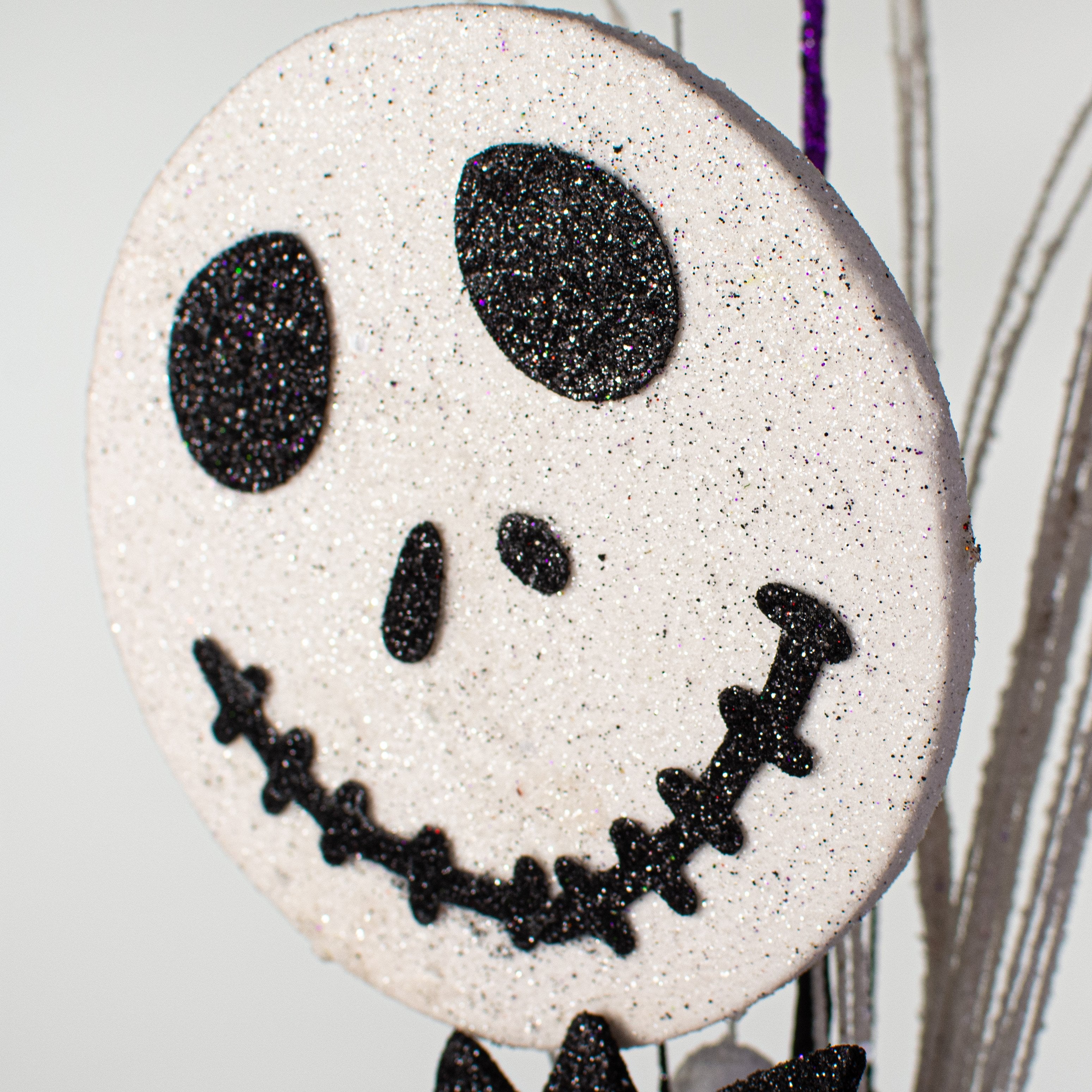 28" Halloween Smiling Jack Spray: White, Black, Purple Lifestyle Photo