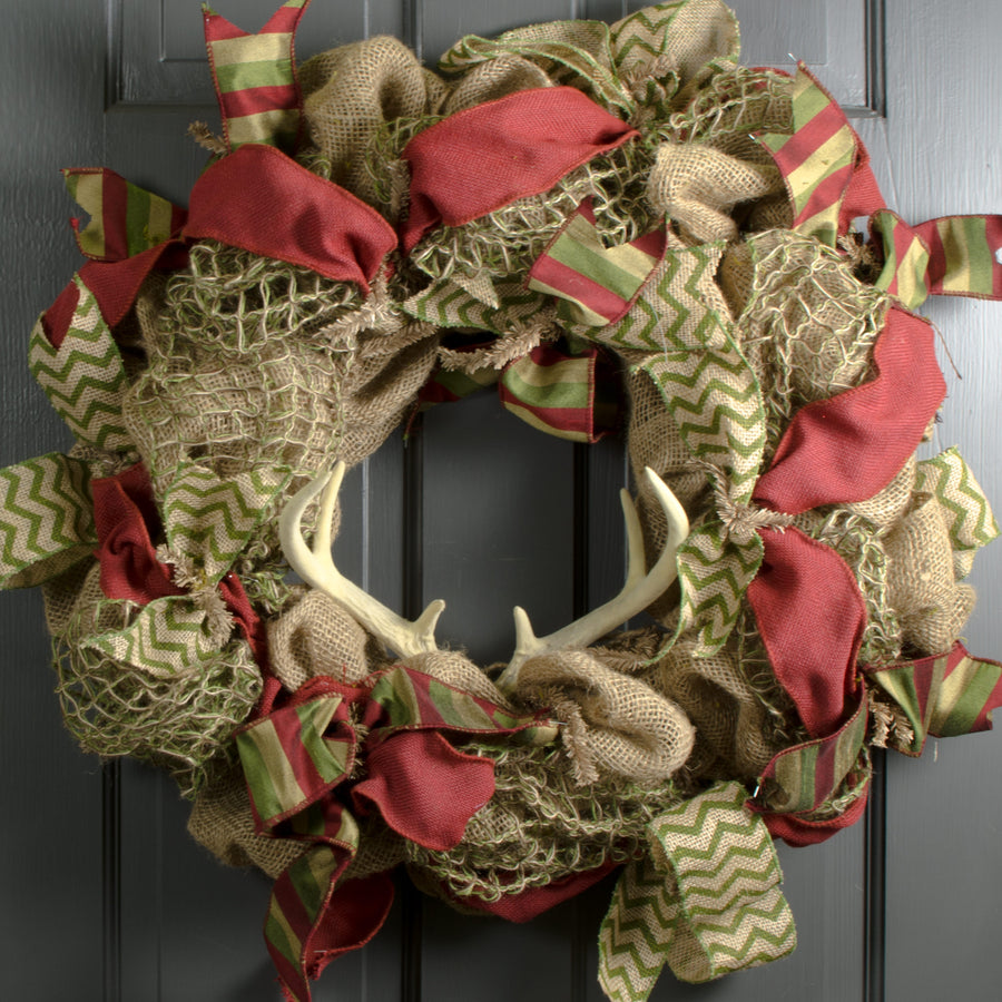 8" Hanging Antler Ornament: Brown (Set of 2) detail photo 3